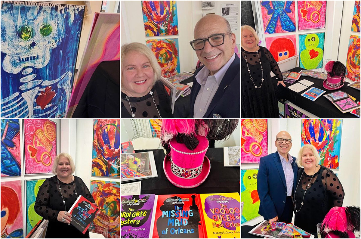 Photo of George and Cleo at the ESOM ART Gallery Exhibition